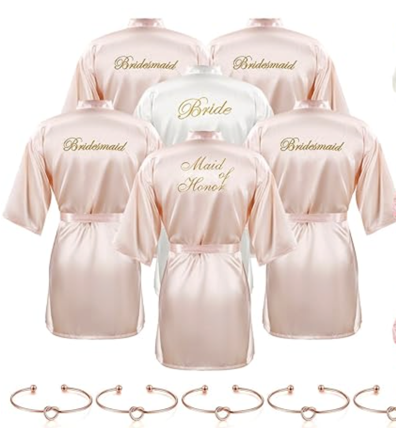 bride and bridesmaid robes