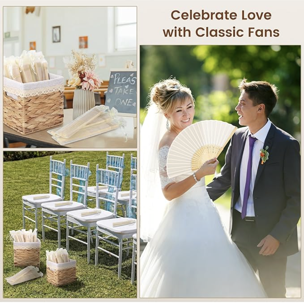 fans as wedding favors for summer wedding